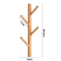 Handcraft Minimalist Hook Natural Tree Branch Coat Hanger Handmade Entryway Wood Hat Key Hook Wall Mounted Clothes Rack