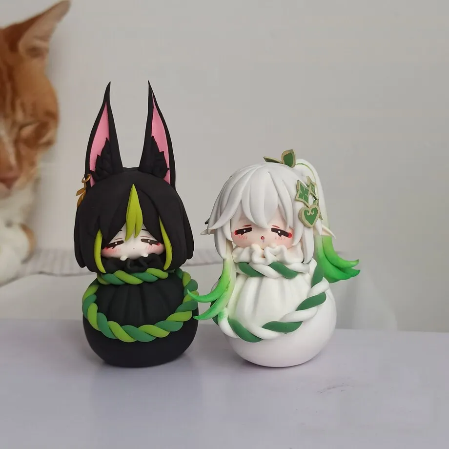 Genshin Impact Grass God Nahida Steamed Stuffed Bun Shape 7Cm Anime Figure Kawaii Toy Q Figural Clay Making Model Gift Keychains Genshin Impact Grass God Nahida Steamed Stuffed Bun Shape 7Cm Anime Figure Kawaii Toy Q Figural Clay Making Model Gift Keychains