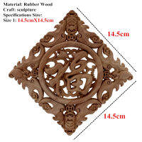 VZLX Creative Wood Carving European Floral Pattern Patch Furniture Door Flower Background Wall Cupboard Decoration Ornaments