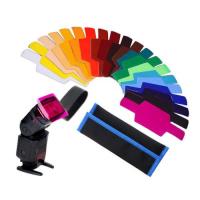 20 Colors Flash Speedlite Color Gels Filters Cards For Canon For Nikon Camera Photographic Gels Filter Flash Speedlight