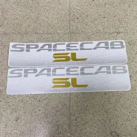 สติ๊กเกอร์* SPACECAB SL ติดกระจกแคปกระบะ ISUZU ราคาต่อคู่ มี 2 ชิ้น