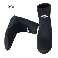 รองเท้าถุงเท้าดำน้ำนีโอพรีน Neoprene5mm รองเท้าสำหรับกีฬาทางน้ำกันลื่นชายหาดรองเท้าชุดว่ายน้ำรักษาความอบอุ่นดำน้ำดูปะการังชุดว่ายน้ำเซิร์ฟถุงเท้า