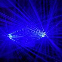 ┅▥ Q13 Party wears rechargeable blue laser light gloves 4pcs laser heads robot men show laser projector bar costumes luminous glove