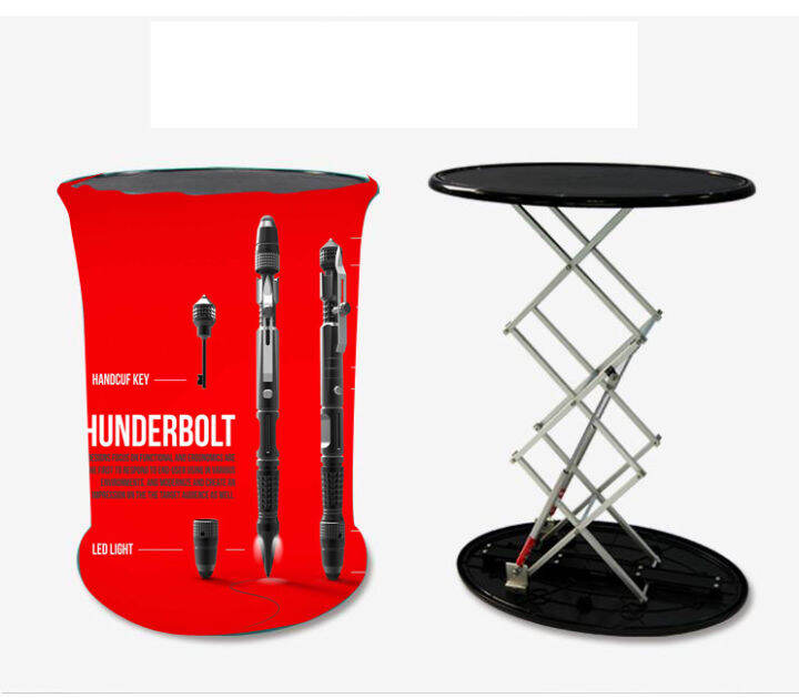 Foldable aluminum Custom Trade Show table Display stand oval pop up bar counter Lazada PH