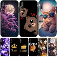 Philander SHOP เคส Y8P Huawei 6.3เคสโทรศัพท์ซิลิโคนบน Y8p Huawei 2020 Y 8P AQM-LX1 Huaweiy8p สีดำเคส Tpu น่ารักรูปหมีเด็กผู้หญิง