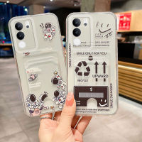 เคสVivo V29 5G เคสลายน่ารักการ์ตูนนักบินอวกาศพร้อมดีไซน์กระเป๋าใส่บัตรกันกระแทกปลอกซิลิโคนนิ่มโปร่งใสเคสโทรศัพท์ Vivo V29 5G เคสปก