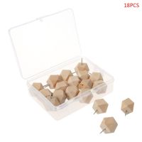 Wooden Thumbtack Board Pins Pushpins Drawing Photo Wall Studs Nail School Suppy 37MC Clips Pins Tacks