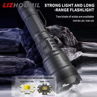 LIZHOUMIL โคมไฟ Xhp160พร้อมตัวหนีบ,ไฟฉาย Led 30W พลังสูงพลังสูงไฟฉายอะลูมิเนียมผสมโลหะแรงมาก