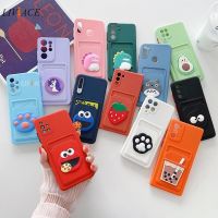 Cartoon Card Slot Holder Phone Case For Samsung Galaxy A20E A10S A12 A21 A21S A31 A42 A02 A11 A82 M51 M31S M30S M51 A02s Cover