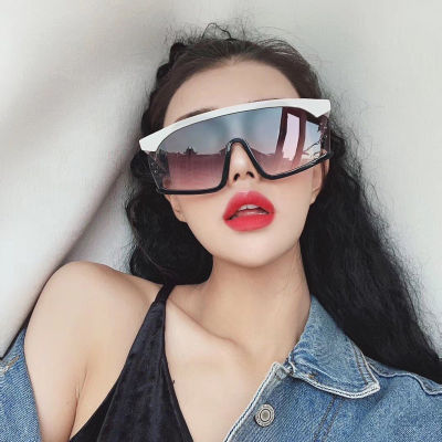 Fashion Oversized One Piece Square Sunglasses Women Luxury Brand Sunglasses Men Half Frame Hole Chic Eyewear Fashion Sunglasses for Women