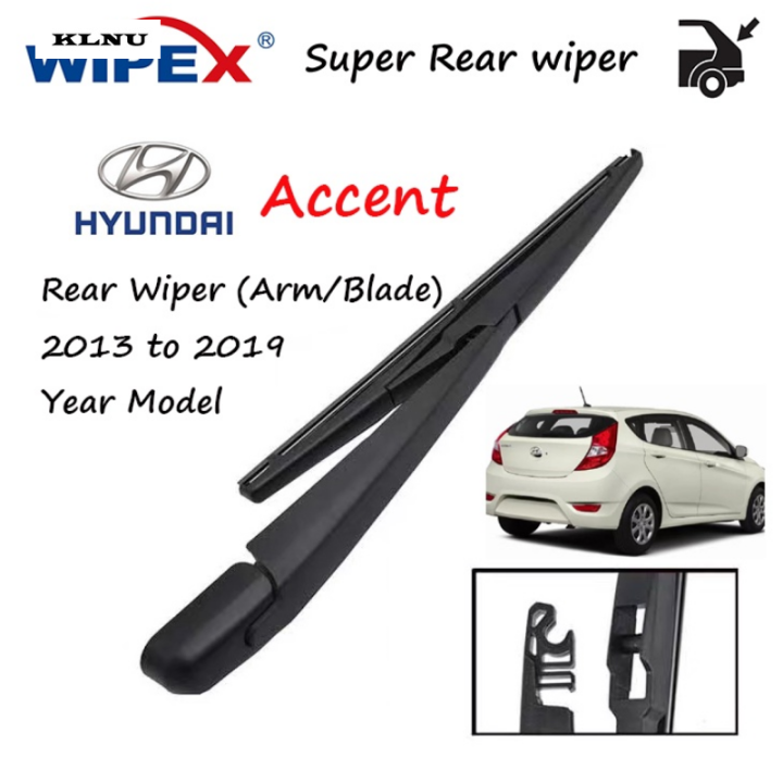 KLNU Hyundai Accent (hatchback )Rear Wiper Arm Blade for 2013 to 2019