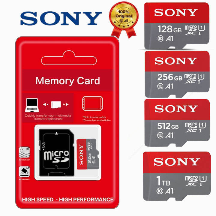 100 Original SONY Micro SD Card Class 10 TF Card 32GB 64GB 128GB Up to