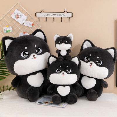 Cute Black Plush Cat Toy Cartoon Doll Sleep Pillow Children Accompany Gift Kids