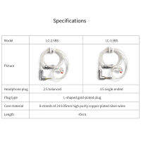 FiiO LC-3.5BS LC-2.5BS สั้นหูฟังสายทองแดงชุบเงินมาตรฐาน MMCX 3.5มม.2.5มม.สำหรับ ShureWestoneJVCFiiO