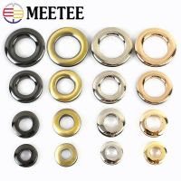 Meetee 4/10 Buah 10-25Mm Tas Logam Kualitas Tinggi Gesper Lubang Sekrup Grommet Die Casting O Cincin Lubang Tali DIY Aksesori Tas Jahit