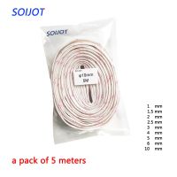 1 pack of 5 meters Yellow wax tube 1mm~10mm Fiberglass sleeving  High temperature insulated wire casing Glass Fiber Tube Electrical Circuitry Parts