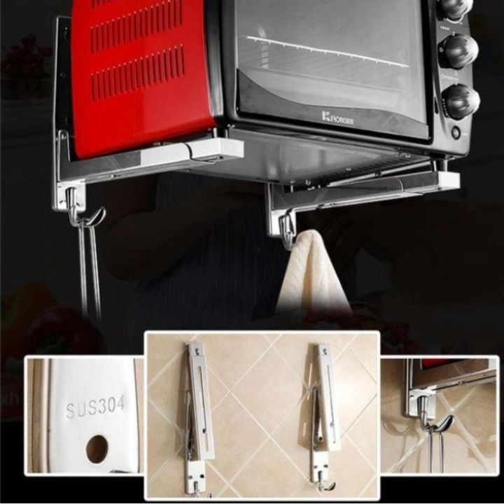 foldable-microwave-shelf-stainless-steel-oven-rack-support-frame-stretch-adjustable-wall-mount-bracket-holder-kitchen-accessorie