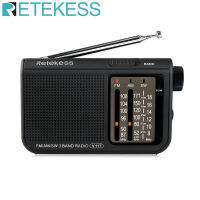 Retekess V117 Analog AM FM Radio Transistor Shortwave Radio Powered by AA Large Knobs Ideal for Indoor and Senior