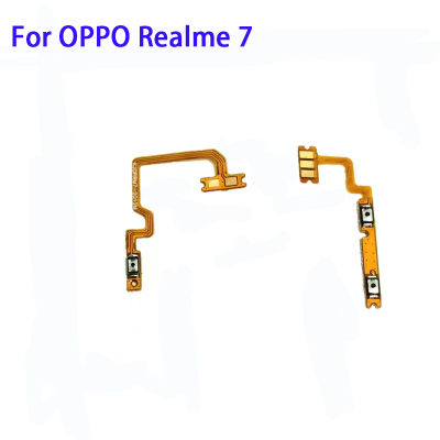 ปุ่มปรับระดับเสียงอะไหล่สายเคเบิลเฟล็กซ์ปุ่มเปิดปิดสำหรับ OPPO Realme 7
