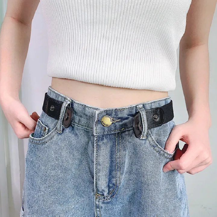 Ladies unbuttoned invisible lazy pants belt to close the waist clothes ...