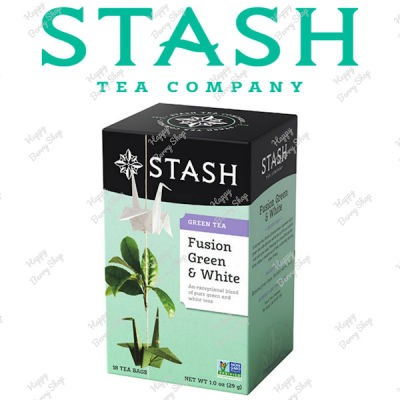 ชาขาวผสมชาเขียว STASH Fusion Green&amp;White 18 tea bags ชารสแปลกใหม่ นำเข้าจากประเทศอเมริกา พร้อมส่ง
