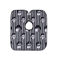 Barber Cape Salon Bib Apron Haircut Salon Apron Hair Cutting Waterproof Vertical Stripes Cloth Hairdressing Gown Bib