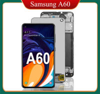 หน้าจอ LCD สำหรับ AMOLED Samsung Galaxy M40 A606ชิ้นส่วนจอสัมผัสแอลซีดีของเครื่องแปลงดิจิทัลของแท้พร้อมกรอบขนาด6.3"