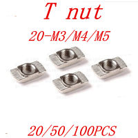 20-100pcs M3M4M5*10*6 for 20 Series Slot 6 T Nut Hammer T-nut Sliding Drop In Nut Fasten Connector 2020 Aluminum Extrusion