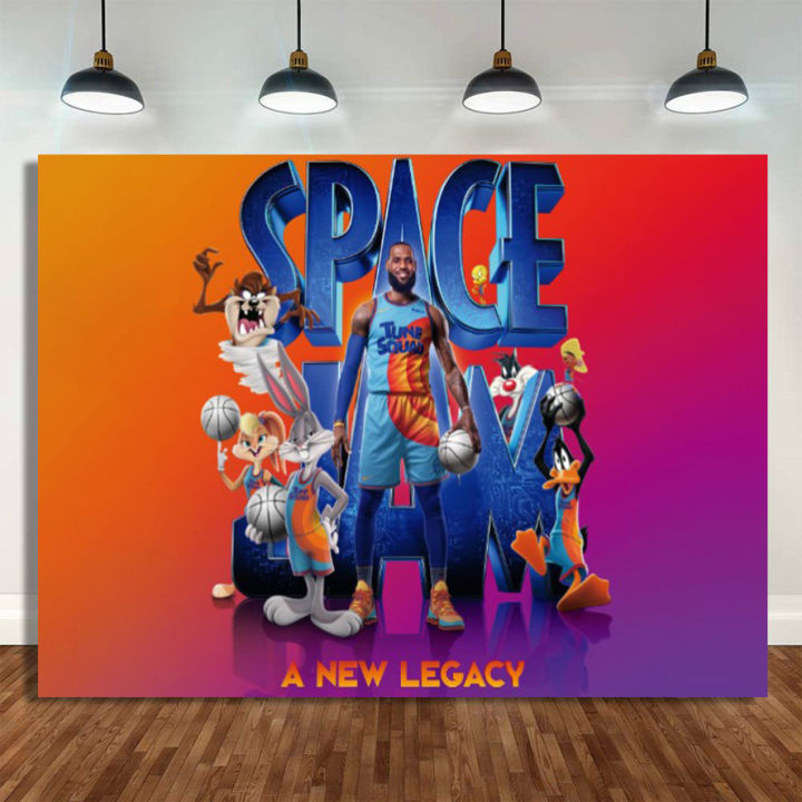 space-jam-cartoon-theme-kid-birthday-party-supplies-decoration-background-baby-shower-decor-customizable-backdrop-photography