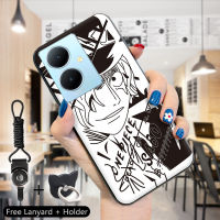 GGK เคสสำหรับ Vivo V29 5G Y78 Y78 5G + 5G แหวนใส่นิ้วสายคล้องอะนิเมะหนึ่งชิ้นกันกระแทก Luffy Ace Zoro Sabo Sanji เคสสั่งซื้อสั่งซื้อเคส TPU แบบนิ่มซิลิโคน