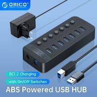 ORICO Industrial USB 3.0 HUB 7/10/13/16 ABS USB OTG Splitter On/Off Switch With 12V Power Adapter Support Charger For Computer