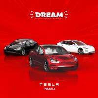 Dream TM 1/64เทสลาโรดสเตอร์/โมเดล3ของสะสมโมเดลของเล่นตกแต่งรถโลหะผสมหล่อ