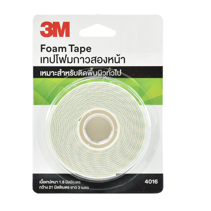 3M 4016 เทปโฟมกาวสองหน้า หนา 1.6มม Double Coated Urethane Foam Tape