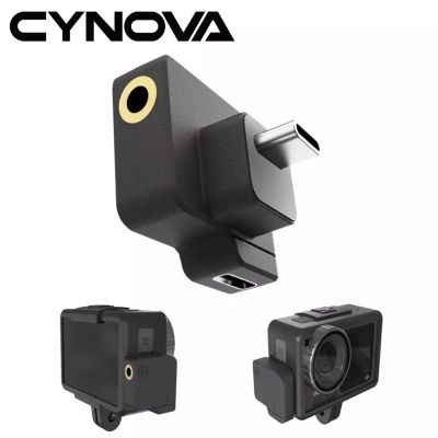 CYNOVA for DJI OSMO ACTION Dual 3.5mm / USB-C Adapter The Microphone Data Transfer Simultaneously Enhances Sound Quality for OSMO Action