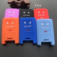 fvdbsdv ZAD silicone car key cover case for Cadillac SRX SLS CTS XTS ATS Seville SUV 6 buttons rubber key case shell