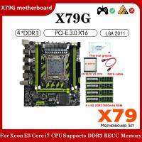 X79G LGA2011 Motherboard+E5 2670 V2 CPU+4X4G DDR3 RAM+Thermal Grease+SATA Cable Support M.2 NVME PCIE X16 USB2.0 SATA3.0