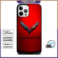 Corvette Chevy Stingray Red Phone Case for iPhone 14 Pro Max / iPhone 13 Pro Max / iPhone 12 Pro Max / XS Max / Samsung Galaxy Note 10 Plus / S22 Ultra / S21 Plus Anti-fall Protective Case Cover