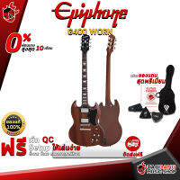 ทักแชทลดเพิ่ม 25% ,ส่งด่วนกทม.&amp;ปริ , กีต้าร์ไฟฟ้า Epiphone G400 Worn เกิดมาเพื่อเอาใจสาย Rock สีไม้โดดเด่น หล่อเท่เมื่อได้สะพาย เสียงพุ่งแรง พร้อมของแถม