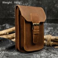 Luufan Leather Wait Bag For Men Travel Boy Belt Bag Vintage Brown Natural First Layer Cowhide Phone Waist Pack 2021 New Design Running Belt