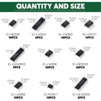 85PCS 10 specifications IC NE555 LM324 integrated circuit chip kit DIP single precision timer