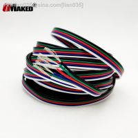 5m 10m 50m 5Pin 22AWG LED cable Channels RGBWW Tinned Copper Wire for 5050 3528 LED Strip Extension Extend Wire Cord Connector