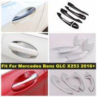 ฝาครอบมือจับประตูด้านนอกอัตโนมัติสำหรับ Benz GLC X253 2016-2021คาร์บอนไฟเบอร์เงาอุปกรณ์เสริมภายนอก