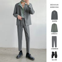 2022 Mens Korean Style Slim Fit Casual Pants Fashion Youth 9-point Business Suit Pants 4 Color High-quality Trousers Size S-2XL