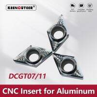 DCGT070202 DCGT11T304 DCGT11T308 AK H01 คาร์ไบด์แทรกสําหรับอลูมิเนียม SDJCR เครื่องมือกลึงภายนอกชิ้นส่วนเครื่องกลึง CNC