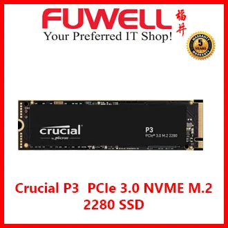 Crucial P3 500GB 1TB 2TB 4TB PCIe 3.0x4 3D NAND NVMe M.2 2280 SSD
