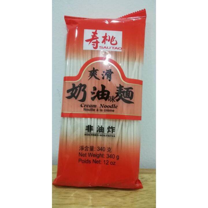 🔥【ready Stock 秒发货】sau Tao Cream Noodle340gm 寿桃牌爽滑奶油味面 340克 Lazada 5733