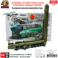 4D MODEL โมเดลประกอบรถบรรทุกขีปนาวุธ RT-2PM TOPOL SS-25 STRATEGIC NISSILE FORCES โมเดลรถทหาร  สินค้าแท้ลิขสิทธิ์ถูกต้อง Puzzle model รุ่น MM587