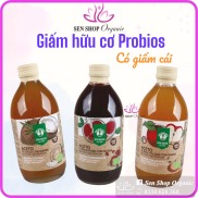 Giấm lựu - Giấm táo - Giấm dừa hữu cơ có giấm cái Probios Vinegars with