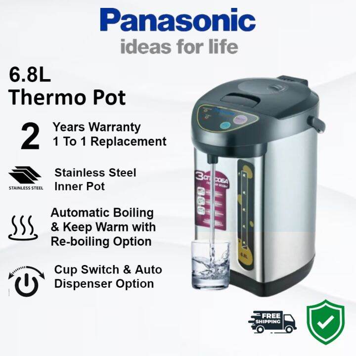 Panasonic Thermo Pot Hot Water Dispenser 6.8L Thermo Flask Water