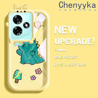 "เคส Chenyyyka สำหรับ Infix 30 Pro Hot 30i ร้อน20 Play 20i ร้อน9 Play การ์ตูนน่ารักไดโนเสาร์น้อยสีสันสดใสกันกระแทกแบบใสแบบนิ่มสุดน่ารักเคสมือถือสร้างสรรค์โปร่งใสลายกล้องถ่ายรูปปลอกป้องกัน"